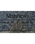 24x12x4 Inch Flat Grave Marker - Emerald Pearl Granite Cemetery Headstone, Personalized Memorial Plaque for Loved Ones, Custom Engraved Tombstone for Cemetery, Outdoor Memorial Stone