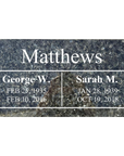 24x12x4 Inch Flat Grave Marker - Emerald Pearl Granite Cemetery Headstone, Personalized Memorial Plaque for Loved Ones, Custom Engraved Tombstone for Cemetery, Outdoor Memorial Stone
