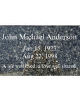 24x12x4 Inch Flat Grave Marker - Emerald Pearl Granite Cemetery Headstone, Personalized Memorial Plaque for Loved Ones, Custom Engraved Tombstone for Cemetery, Outdoor Memorial Stone