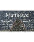 24x12x4 Inch Flat Grave Marker - Emerald Pearl Granite Cemetery Headstone, Personalized Memorial Plaque for Loved Ones, Custom Engraved Tombstone for Cemetery, Outdoor Memorial Stone